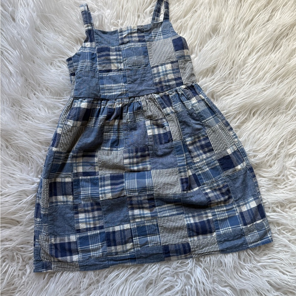 Blue Plaid Kids Dress